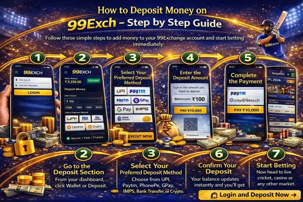 steps to deposit 99exch